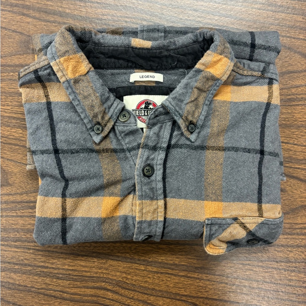 Field & Forest Plaid Heavy 💯Cotton Vintage Flannel Shirt